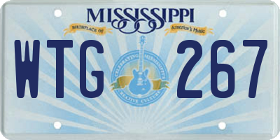 MS license plate WTG267