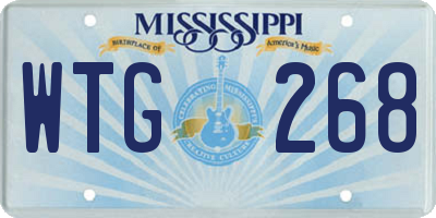 MS license plate WTG268