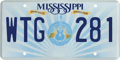 MS license plate WTG281