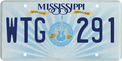 MS license plate WTG291