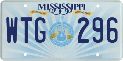 MS license plate WTG296