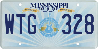 MS license plate WTG328