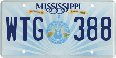 MS license plate WTG388
