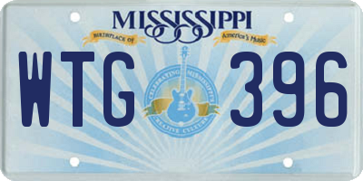 MS license plate WTG396