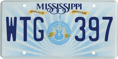 MS license plate WTG397