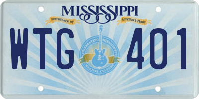 MS license plate WTG401