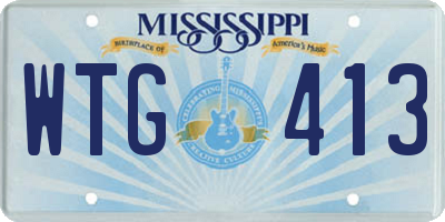 MS license plate WTG413