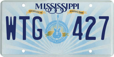 MS license plate WTG427