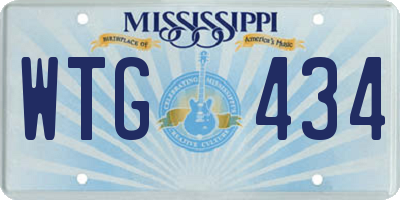 MS license plate WTG434