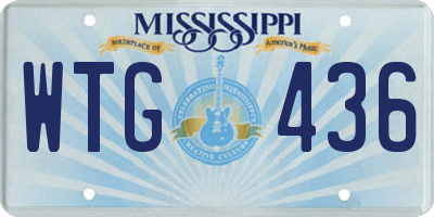MS license plate WTG436