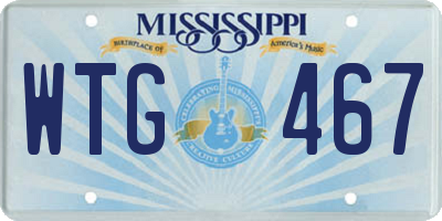 MS license plate WTG467