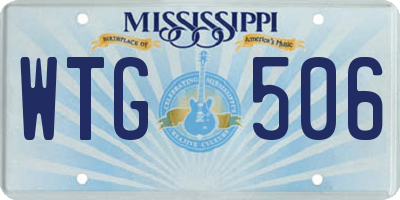 MS license plate WTG506