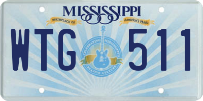 MS license plate WTG511