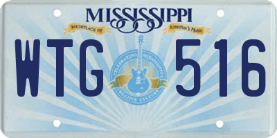MS license plate WTG516