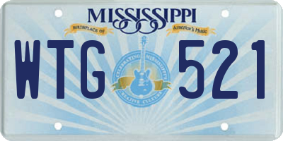 MS license plate WTG521