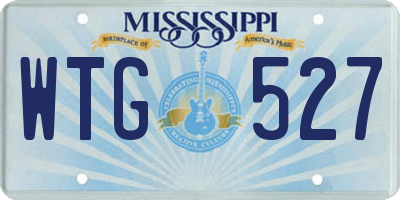 MS license plate WTG527