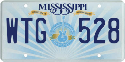 MS license plate WTG528