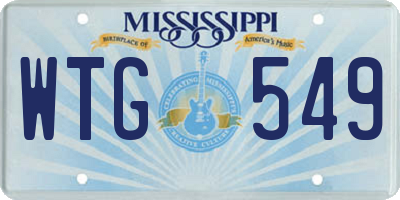 MS license plate WTG549