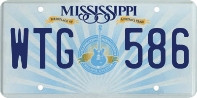 MS license plate WTG586