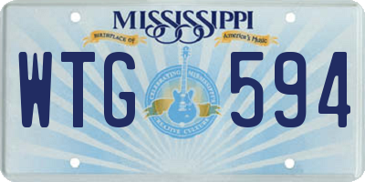 MS license plate WTG594