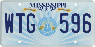MS license plate WTG596