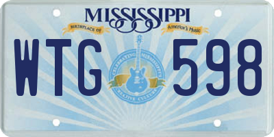 MS license plate WTG598