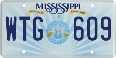 MS license plate WTG609