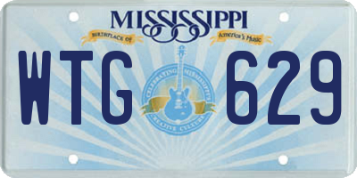 MS license plate WTG629
