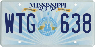 MS license plate WTG638