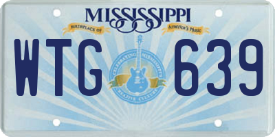 MS license plate WTG639