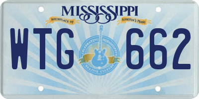 MS license plate WTG662