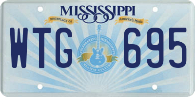 MS license plate WTG695