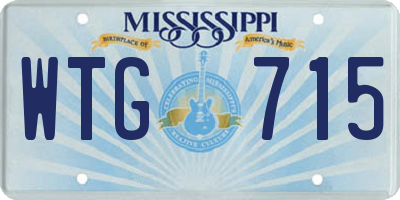 MS license plate WTG715