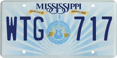 MS license plate WTG717
