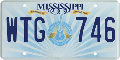 MS license plate WTG746