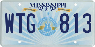 MS license plate WTG813
