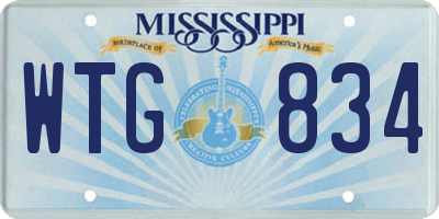 MS license plate WTG834
