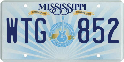 MS license plate WTG852