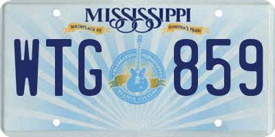 MS license plate WTG859