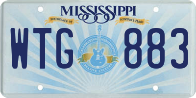 MS license plate WTG883