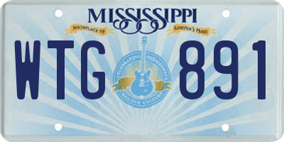 MS license plate WTG891