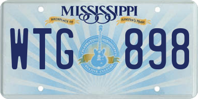 MS license plate WTG898