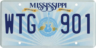 MS license plate WTG901
