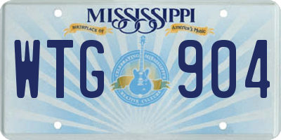 MS license plate WTG904