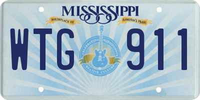 MS license plate WTG911