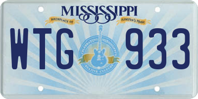 MS license plate WTG933
