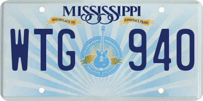 MS license plate WTG940