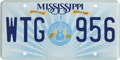 MS license plate WTG956