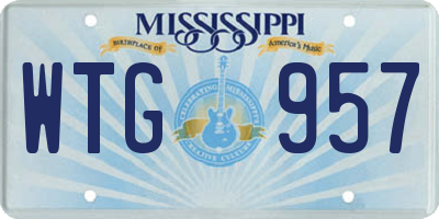 MS license plate WTG957