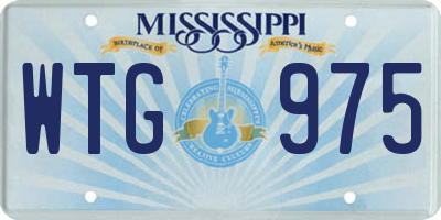 MS license plate WTG975